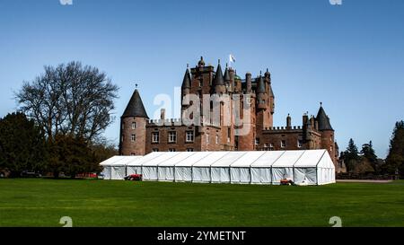 Landschaften rund um Schottland. Burgentour. Frühlingszeit. Stockfoto