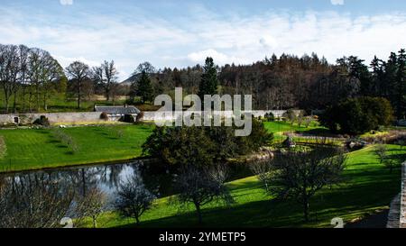 Landschaften rund um Schottland. Burgentour. Frühlingszeit. Stockfoto