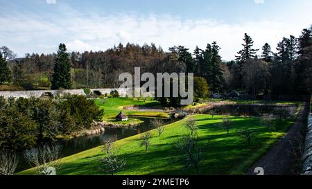 Landschaften rund um Schottland. Burgentour. Frühlingszeit. Stockfoto