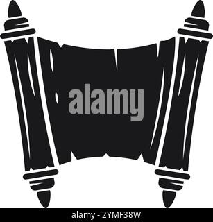 Antike Silhouette aus Pergament Stock Vektor