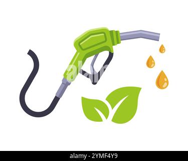 Füllen Sie Ihr Auto mit umweltfreundlichem Kraftstoff. Umweltfreundliches Benzin Stock Vektor