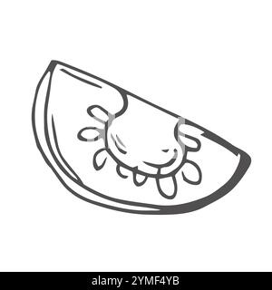 Handgezogene Tomaten. Tomaten, Scheiben, Hälften, Kirschtomaten und Bündel isoliert auf weißem Hintergrund. Skizze mit Konturfarbe und Slyle. Vektorfärbung schlecht Stock Vektor