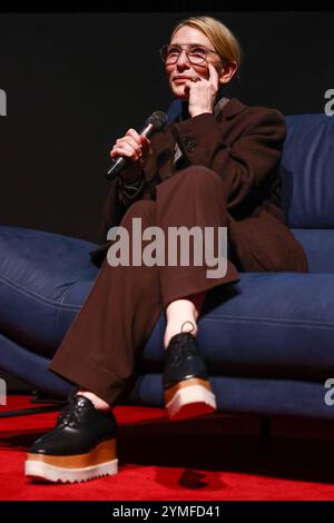 Torun, Polen. November 2024. Cate Blanchett nimmt am 20. November 2024 an einem Treffen während des 32. Internationalen Filmfestivals Energa CAMERIMAGE in Torun Teil. (Foto: Beata Zawrzel/NurPhoto) Credit: NurPhoto SRL/Alamy Live News Stockfoto