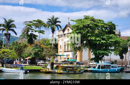 Parati, Rio De Janeiro, Brasilien. November 2024. Paraty (rj), 11. november 21/2024 - View/aerea/paraty/rj - aus der Vogelperspektive auf das historische Zentrum der Stadt paraty, am Nachmittag dieses donnerstags, 21. november 2024. (Foto: Leco Viana/Thenews2/Zumapress) (Foto: © Leco Viana/TheNEWS2 via ZUMA Press Wire) NUR REDAKTIONELLE VERWENDUNG! Nicht für kommerzielle ZWECKE! Stockfoto