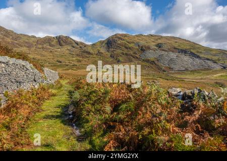 CWM Ystradllyn und Gorseddau und Prince of Wales Schieferbrüche Stockfoto