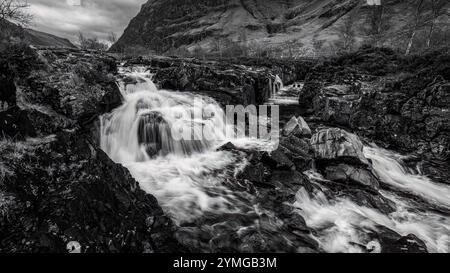 Clachaig Falls, Glencoe, Schottland Stockfoto
