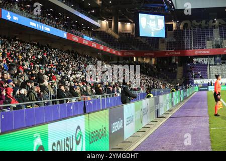 Wien, Österreich. November 2024. Wien, Österreich, 21. November 2024: Volle Ränge für das Gruppenspiel der UEFA-Frauenmeister-Liga St Polten gegen Barcelona im Viola Park, Wien Tom Seiss/SPP (Tom Seiss/SPP) Credit: SPP Sport Press Photo. /Alamy Live News Stockfoto