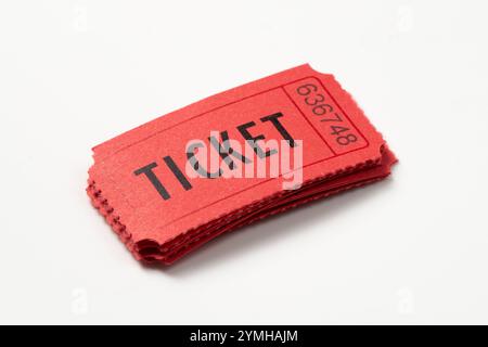 Eintrittskarten für rote Vintage Stockfoto