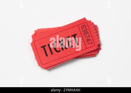Eintrittskarten für rote Vintage Stockfoto