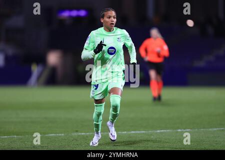 Wien, Österreich. November 2024. Wien, Österreich, 21. November 2024: Vicky Lopez (19 Barcelona) während des Gruppenspiels der UEFA Women's League League St Polten gegen Barcelona im Viola Park, Wien Tom Seiss/SPP (Tom Seiss/SPP) Credit: SPP Sport Press Photo. /Alamy Live News Stockfoto