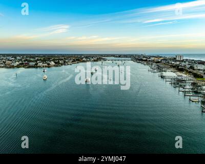 Segelboote in der Intracoastal verankert Stockfoto