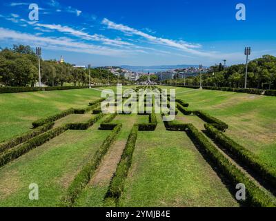 Hedges, Eduardo VII Park, Lissabon, Portugal. Stockfoto