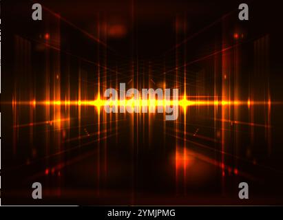 Vektorabbildung. Abstraktes Banner, Wave-Sound-Equalizer, Lautstärke-Bits oder Speed-Flow-Muster. Stock Vektor