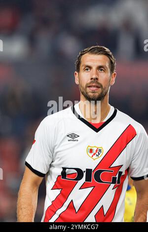 Florian Lejeune (Rayo Vallecano) wurde während des LaLiga EA SPORTSPIELS zwischen den Teams von Rayo Vallecano und UD Las Palmas im Estadio de Vallecas gesehen. Endergebnis: Rayo Vallecano 1:3 UD Las Palmas Stockfoto