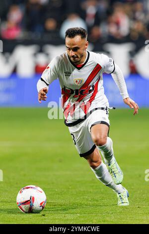 Alvaro Garcia (Rayo Vallecano) wurde während des LaLiga EA SPORTSPIELS zwischen den Teams von Rayo Vallecano und UD Las Palmas im Estadio de Vallecas gesehen. Endergebnis: Rayo Vallecano 1:3 UD Las Palmas Stockfoto