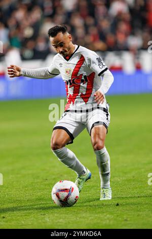 Alvaro Garcia (Rayo Vallecano) wurde während des LaLiga EA SPORTSPIELS zwischen den Teams von Rayo Vallecano und UD Las Palmas im Estadio de Vallecas gesehen. Endergebnis: Rayo Vallecano 1:3 UD Las Palmas Stockfoto