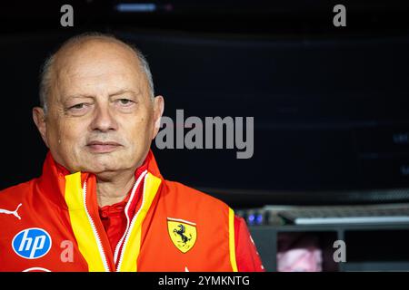 Frédéric Vasseur (Fra) Scuderia Ferrari, Teamchef USA, Formel 1 Weltmeisterschaft, Grand Prix von Las Vegas, Las Vegas Strip Circuit, 21.11.2024 Foto: Eibner-Pressefoto/Thomas Fuessler Stockfoto