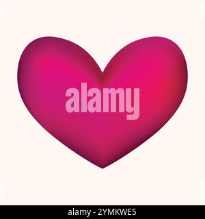 Buntes, handgezeichnetes Herz mit Farbverlauf. Designelemente für Valentinstag, Hochzeit, Geburtstag. Liebe Vektor-Illustration für Poster, Karte, Postkarte Stock Vektor