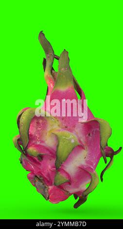 drachenfrucht mit grünem Hintergrund Stockfoto