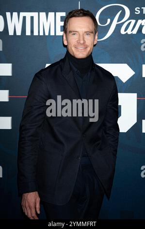 Michael Fassbender bei der Premiere der Paramount+ Serie 'The Agency' im Museum of Modern Art New York, 21.11.2024 Stockfoto