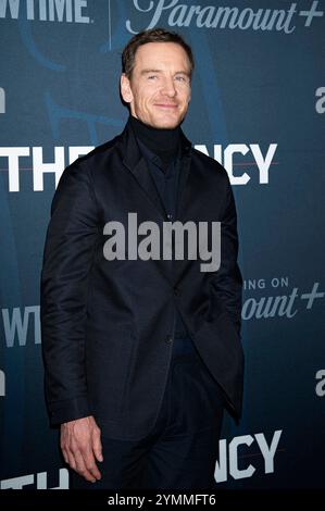 Michael Fassbender bei der Premiere der Paramount+ Serie 'The Agency' im Museum of Modern Art New York, 21.11.2024 Stockfoto