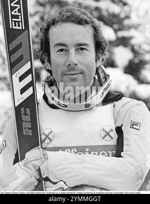 Ingemar Stenmark, geboren am 18. März 1956, ist ein ehemaliger schwedischer Skirennläufer der Weltmeisterschaft. Er gilt als einer der bekanntesten schwedischen Athleten aller Zeiten und als der größte Slalom- und Riesenslalomspezialist aller Zeiten. 1980 Stockfoto