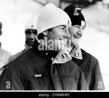 Ingemar Stenmark, geboren am 18. März 1956, ist ein ehemaliger schwedischer Skirennläufer der Weltmeisterschaft. Er gilt als einer der bekanntesten schwedischen Athleten aller Zeiten und als der größte Slalom- und Riesenslalomspezialist aller Zeiten. 1981 Stockfoto