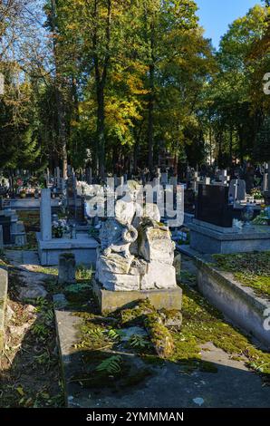Der älteste Friedhof in Lublin in der Lipowa Straße, Lublin, Polen 10.10.2024 Stockfoto