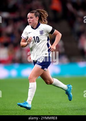 Aktenfoto vom 25.10.2024 von Ella Toone. Marc Skinner sagt, Manchester United werde Ella Toone nach dem internationalen Break bewerten, mit der Möglichkeit, dass der englische Mittelfeldspieler erst im neuen Jahr wieder ins Spiel kommt. Ausgabedatum: Freitag, 22. November 2024. Stockfoto