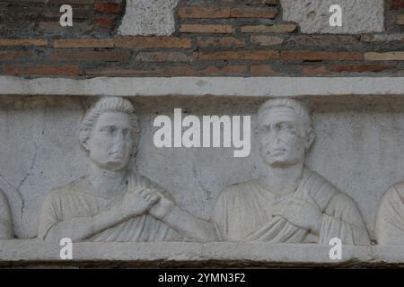 Italien. Rom. Römisches Grabdenkmal in der Via Appia Antica. Stockfoto