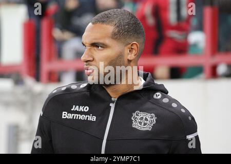 Jonathan Tah vom FC Bayer 04 Leverkusen vor dem Spiel der UEFA Champions League zwischen dem FC Lokomotiv Moskau und dem FC Bayer 04 Leverkusen im Stadion Lo Stockfoto