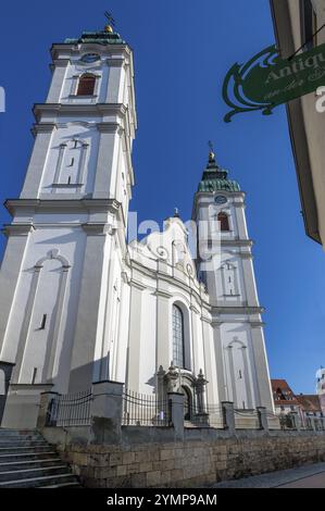 Ehemalige Stiftskirche St. Peter, römisch-katholische Pfarrkirche, Bad Waldsee, Oberschwaben, Baden-Württemberg, Deutschland, Europa Stockfoto