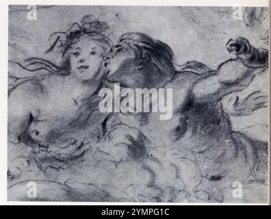 Jean-Honoré Fragonard (1732-1806). Roland et Angélique. Détail Stockfoto