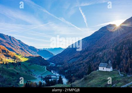 Weiler Hinterbichl, Virgental, Kapelle Eggerkapelle Prägraten am Großvenediger Osttirol, Osttirol, Tirol Österreich Stockfoto