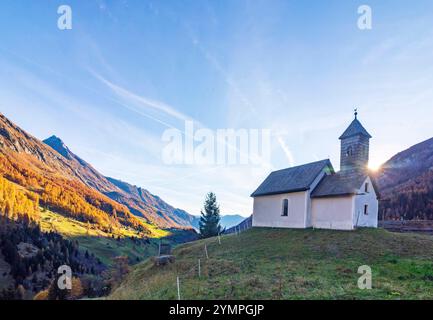 Weiler Hinterbichl, Virgental, Kapelle Eggerkapelle Prägraten am Großvenediger Osttirol, Osttirol, Tirol Österreich Stockfoto