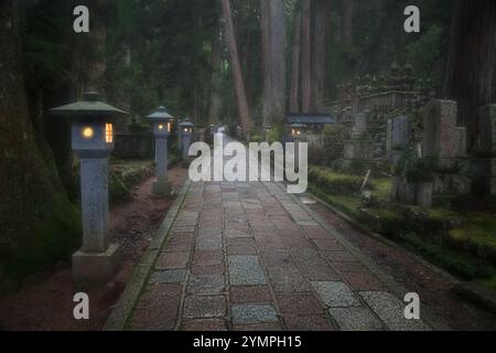 Odo-in Friedhof in Koyasan Japan Stockfoto