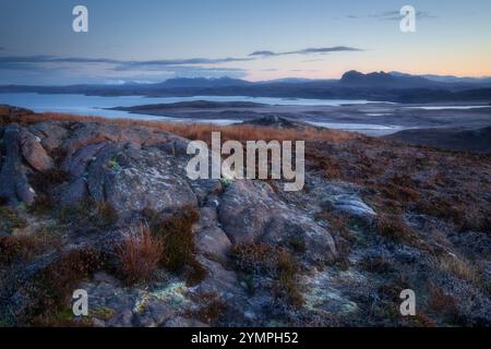 Die Berge von Coigach und Assynt im äußersten Nordwesten Schottlands Stockfoto