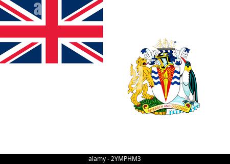 Hintergrund der Flagge des britischen antarktischen Territoriums Stockfoto