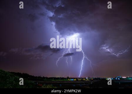 Riesiger Sturm über Prag, 23. Juni 2023. Stockfoto