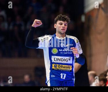 Eisenach, Deutschland. November 2024. Marko Grgic (ThSV Eisenach, #17) GER, Thüringen, ThSV Eisenach gegen MT Melsungen, Handball, Daikin 1. Handballbundesliga, 11.Spieltag, Saison 2024/2025, Freitag, 22.11.2024, 19,00 Uhr Foto: Eibner-Pressefoto/Martin Herbst Credit: dpa/Alamy Live News Stockfoto