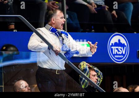 Eisenach, Deutschland. November 2024. Shpetim Alaj (Praesident, ThSV Eisenach) GER, Thüringen, ThSV Eisenach gegen MT Melsungen, Handball, Daikin 1. Handballbundesliga, 11.Spieltag, Saison 2024/2025, Freitag, 22.11.2024, 19,00 Uhr Foto: Eibner-Pressefoto/Martin Herbst Credit: dpa/Alamy Live News Stockfoto