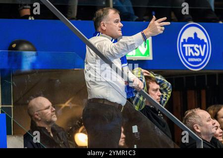 Eisenach, Deutschland. November 2024. Shpetim Alaj (Praesident, ThSV Eisenach) GER, Thüringen, ThSV Eisenach gegen MT Melsungen, Handball, Daikin 1. Handballbundesliga, 11.Spieltag, Saison 2024/2025, Freitag, 22.11.2024, 19,00 Uhr Foto: Eibner-Pressefoto/Martin Herbst Credit: dpa/Alamy Live News Stockfoto