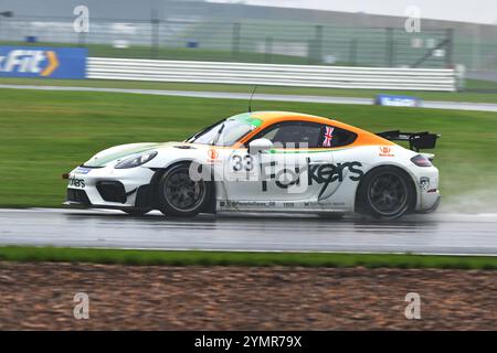 Reece Somerfield, Porsche 718 Cayman GT4 RS Clubsport, Breakell Racing, Porsche Sprint Challenge Großbritannien 2024, eine einzige Markenserie mit allen D Stockfoto