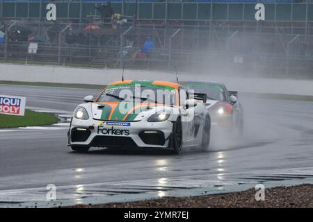 Reece Somerfield, Porsche 718 Cayman GT4 RS Clubsport, Breakell Racing, Porsche Sprint Challenge Großbritannien 2024, eine einzige Markenserie mit allen D Stockfoto