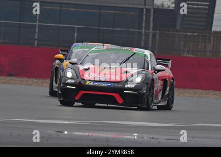 George Jaxon, Porsche 718 Cayman GT4 RS Clubsport, Q Mix Concrete with JWB Motorsport, Porsche Sprint Challenge Great Britain 2024, eine einzige Marke Stockfoto