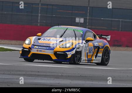 Jamie Osborne, Porsche 718 Cayman GT4 RS Clubsport, Parker Classic Works, Porsche Sprint Challenge Great Britain 2024, eine einzige Markenserie mit allen Stockfoto