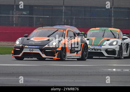 Sebastian Hopkins, Porsche 718 Cayman GT4 RS Clubsport, Team Parker Racing, Porsche Sprint Challenge Great Britain 2024, eine einzelne Markenserie mit einem Stockfoto