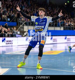 Eisenach, Deutschland. November 2024. Marko Grgic (ThSV Eisenach, #17) GER, Thüringen, ThSV Eisenach gegen MT Melsungen, Handball, Daikin 1. Handballbundesliga, 11.Spieltag, Saison 2024/2025, Freitag, 22.11.2024, 19,00 Uhr Foto: Eibner-Pressefoto/Martin Herbst Credit: dpa/Alamy Live News Stockfoto