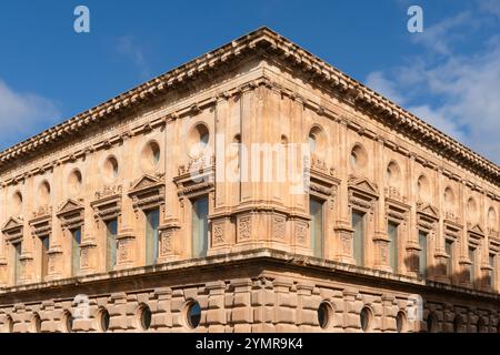 Palast Carlos V in der Alhambra, Granada, Andalusien, Spanien Stockfoto