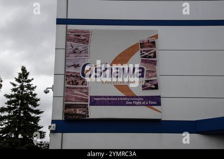 Schild für den Oshawa Executive Airport am Airport Boulevard in Oshawa, Ontario, Kanada Stockfoto